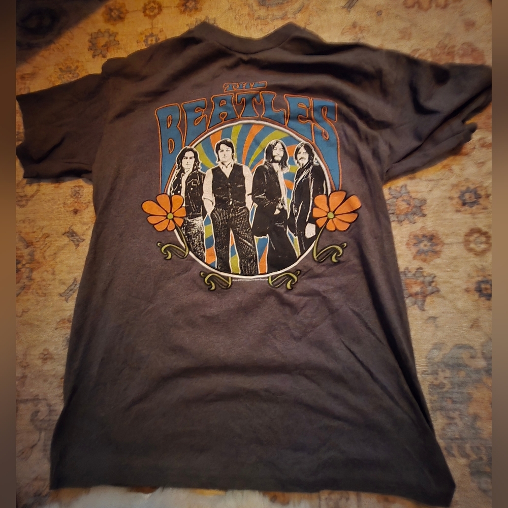 The Beatles Gray Graphic T-Shirt
